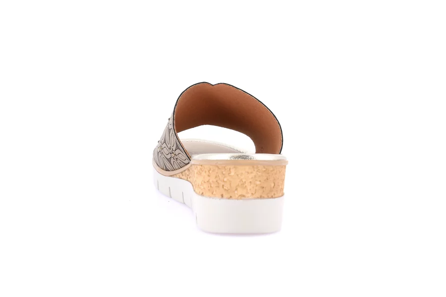 Ciabatta comfort con zeppa | PAFO CI0887 - PLATINO | Grünland