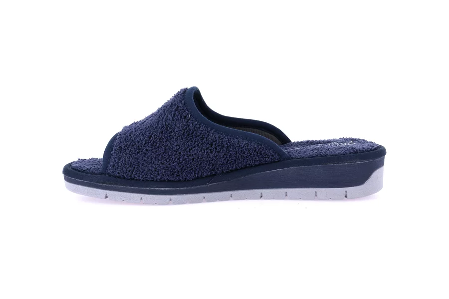 Open toe terry cloth slipper | DOLA CI1317 - BLUE | Grünland