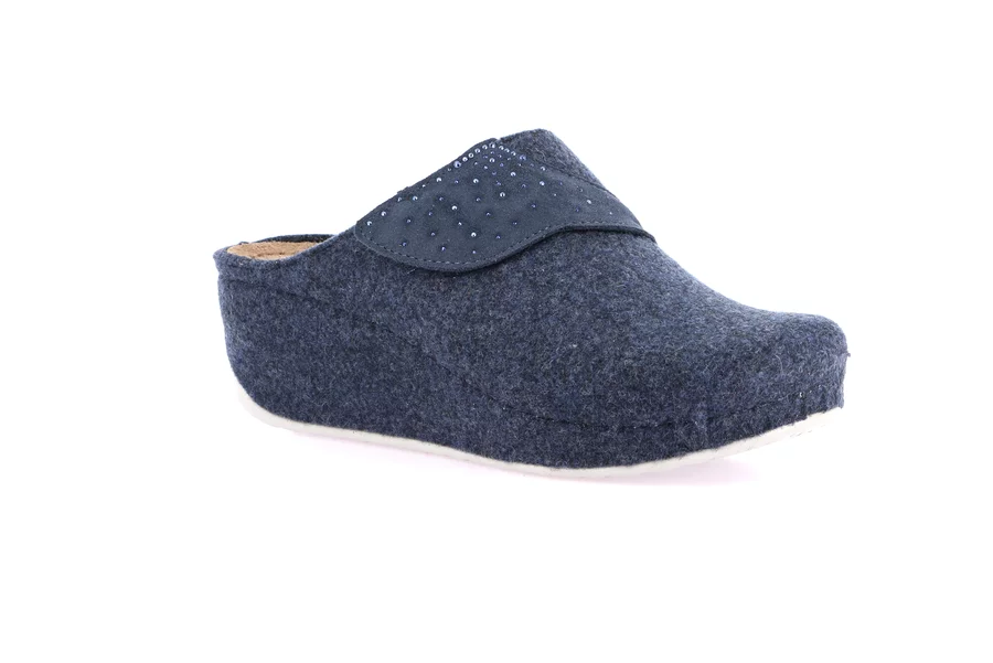 Slipper with hook-and-loop closure and glitter | RAPY