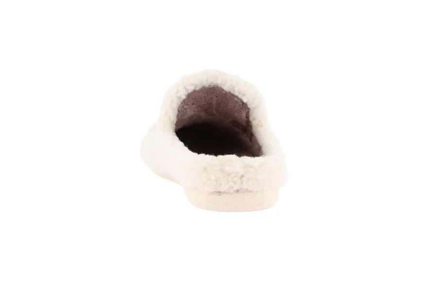 Ciabatte In Pile Teddy Grunland – Stile Mocassino, Morbide E Calde, Modello GLES CI1609, Colore Ghiaccio
