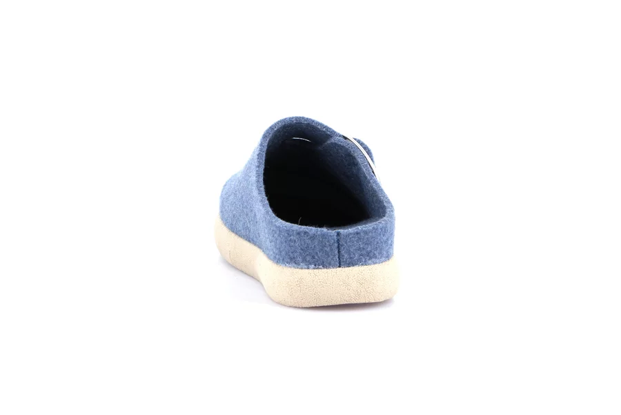 Regenerated wool slipper | HOLL CI1872 - INDACO | Grünland