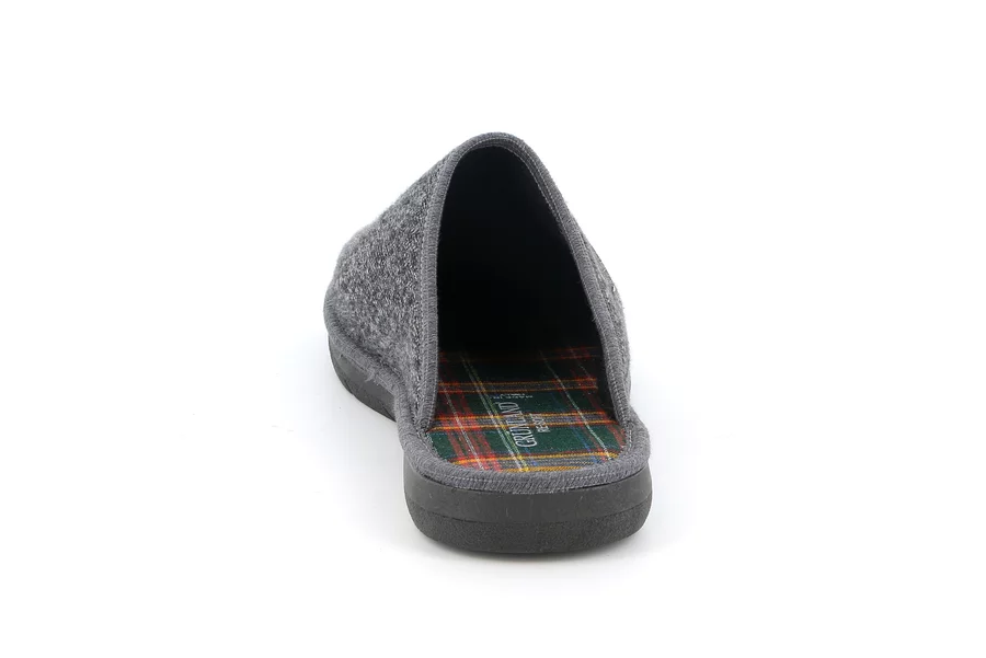 Men's slipper in fabric | LOSO CI1883 - ANTRACITE | Grünland