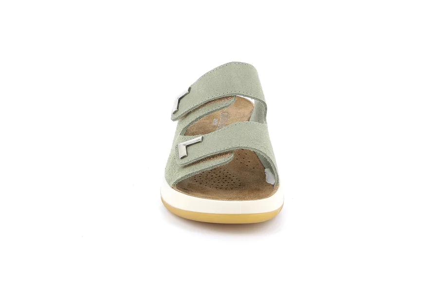 Komfort-Sandale aus Leder | TRAC CI1889 - OLIVA | Grünland