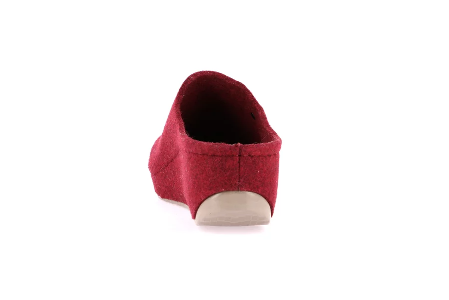 Recycled wool slipper with wedge | RAPY CI2435 - BORDEAUX | Grünland