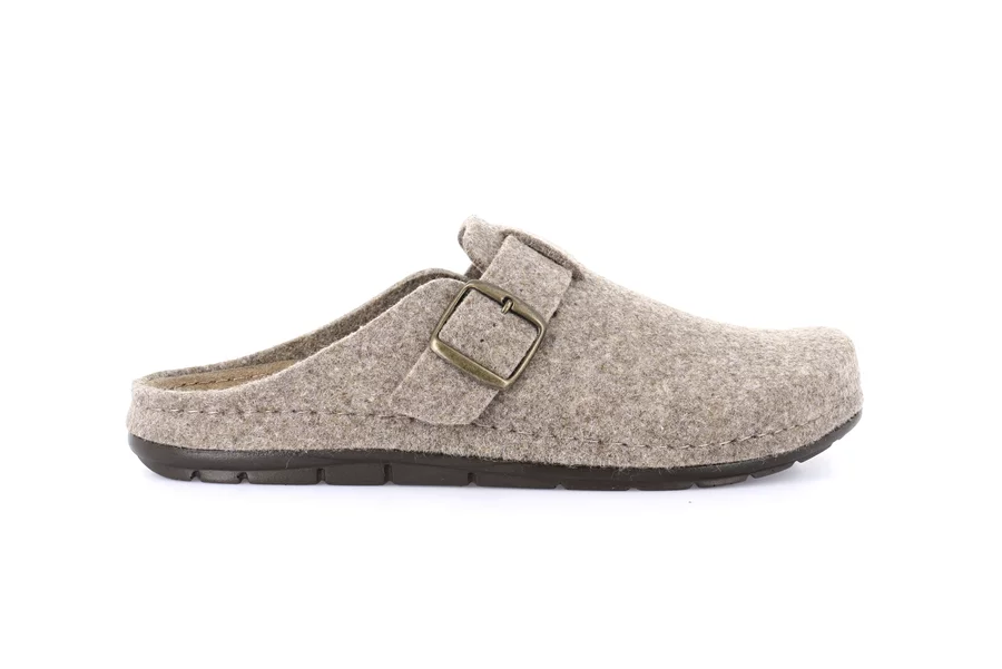 Herren Filzpantoffel | SIRU CI2442 - TAUPE | Grünland