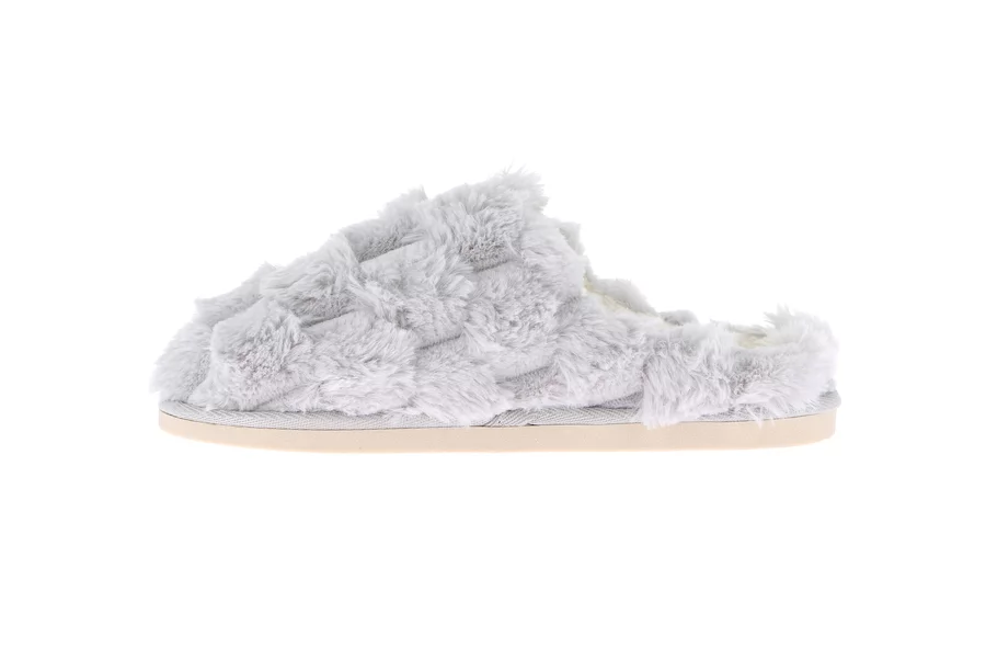 Quilted plush slipper | KANT CI2474 - GREY | Grünland