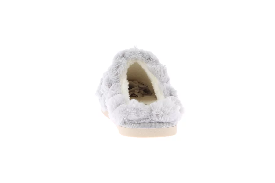 Quilted plush slipper | KANT CI2474 - GREY | Grünland