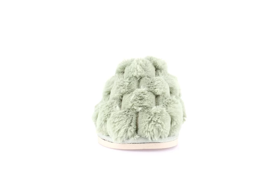 Ciabatta in peluche trapuntato | KANT CI2474 - MENTA | Grünland