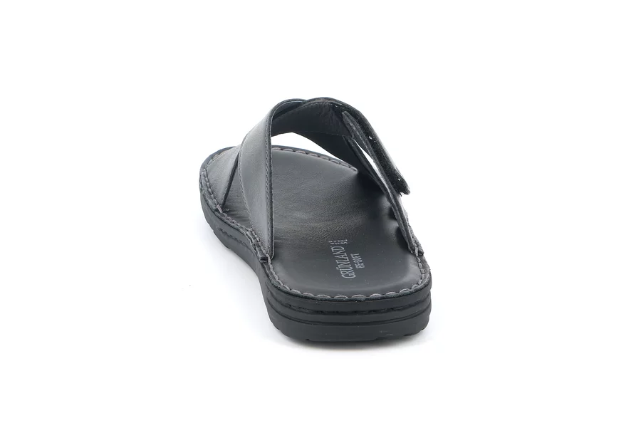 Sandale mit gekreuzten Bändern | LAPO CI2494 - SCHWARZ | Grünland