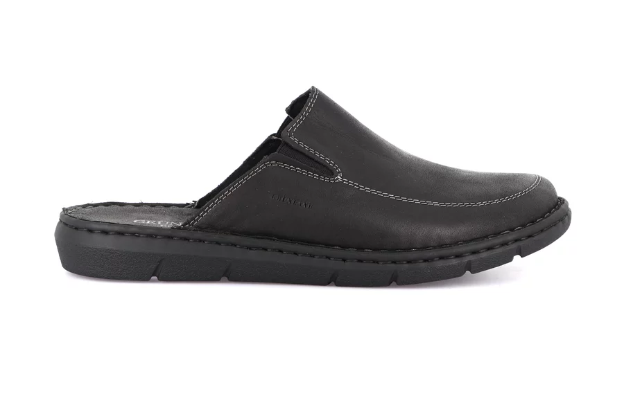 Men's slipper with H fit | EBRO CI2517 - BLACK | Grünland