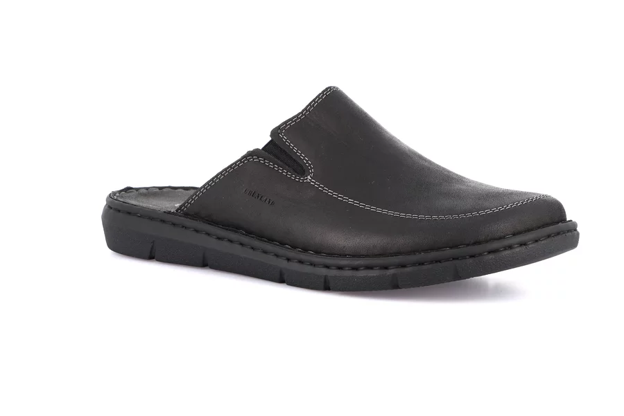 Men's slipper with H fit | EBRO CI2517 - BLACK | Grünland