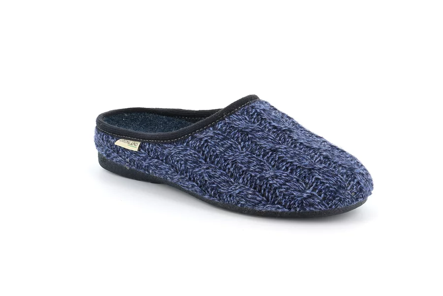 Slipper with knitted upper | ADRI CI2529 - BLUE | Grünland