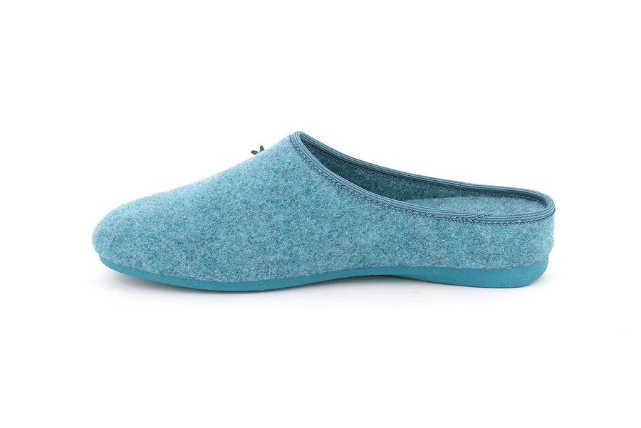 Slipper in wool felt | ADRI CI2530 - SKY | Grünland