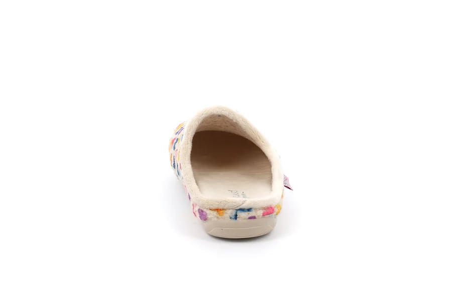 Slipper with multicolor hearts | MILK CI2538 - PANNA-MULTI | Grünland Junior