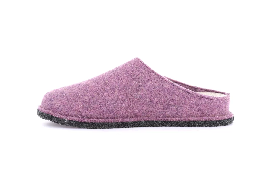 Slipper 100% wool felt | KLOS CI2553 - LAVANDA | Grünland