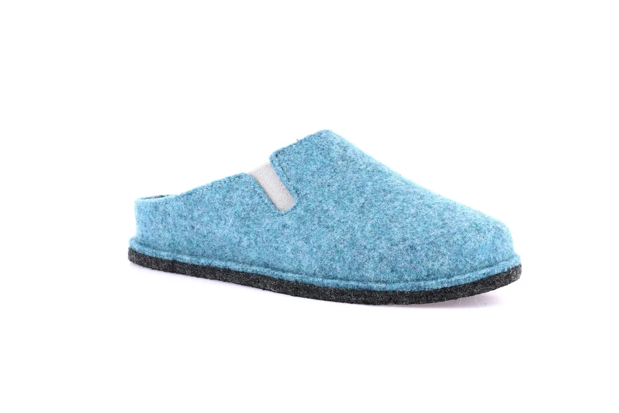 Slipper 100% wool felt | KLOS CI2553 - SKY-CENERE | Grünland