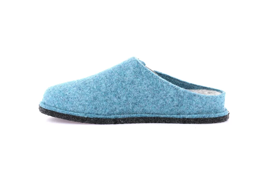 Slipper 100% wool felt | KLOS CI2553 - SKY-CENERE | Grünland