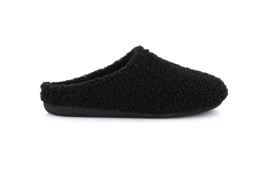 Soft teddy slipper | GLES CI2568 - BLACK | Grünland