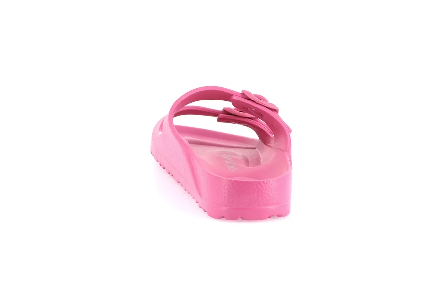 Grunland CI2612 Dato Ciabatta Donna Argento 38 - Sandali In Gomma Con Materiali Naturali