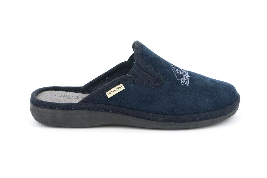 Men's slipper in fabric | ENEA CI2615 - BLUE | Grünland
