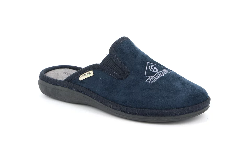 Men's slipper in fabric | ENEA CI2615 - BLUE | Grünland