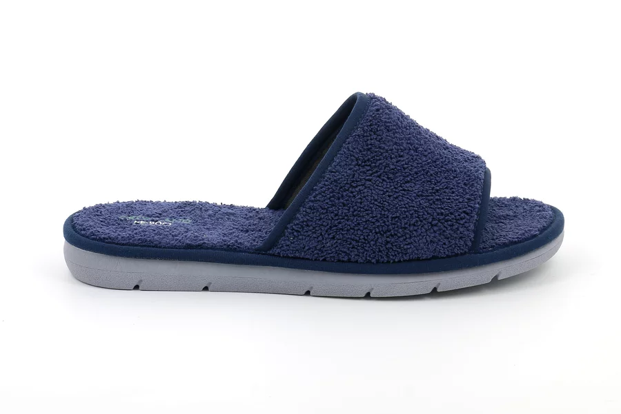 Terry cloth slipper for men | LOSO CI2683 - BLUE | Grünland