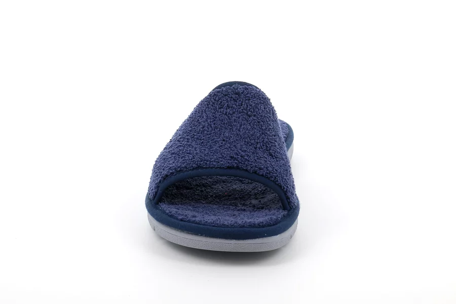 Terry cloth slipper for men | LOSO CI2683 - BLUE | Grünland