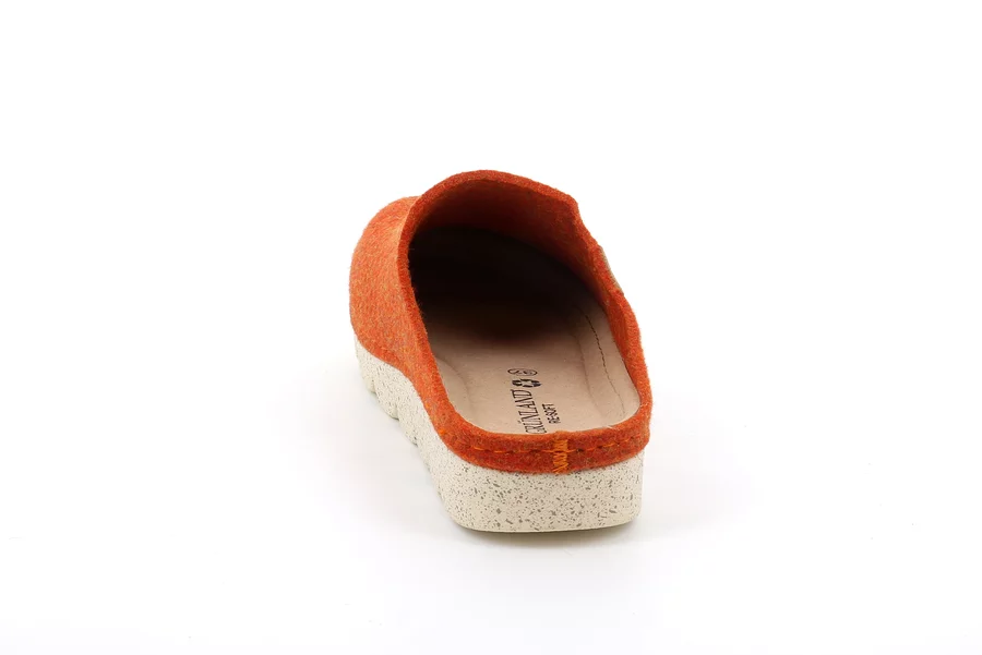 Veg slipper in recycled felt CI2777 - ORANGE | Grünland