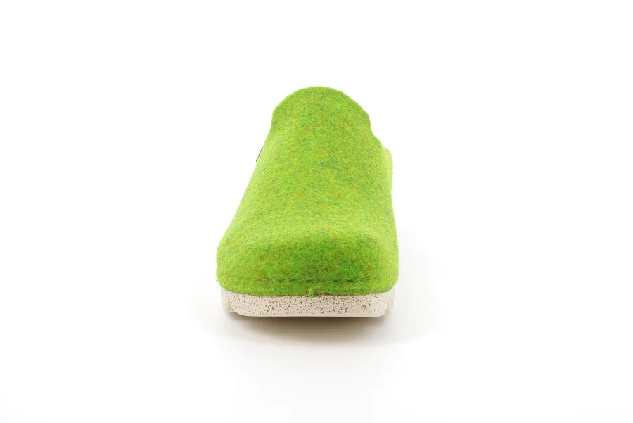 Veg slipper in recycled felt CI2777 - GREEN | Grünland