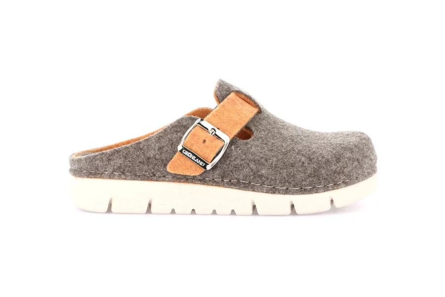 Recycled felt slipper | HATE CI2953 - BEIGE-ARANCIO | Grünland