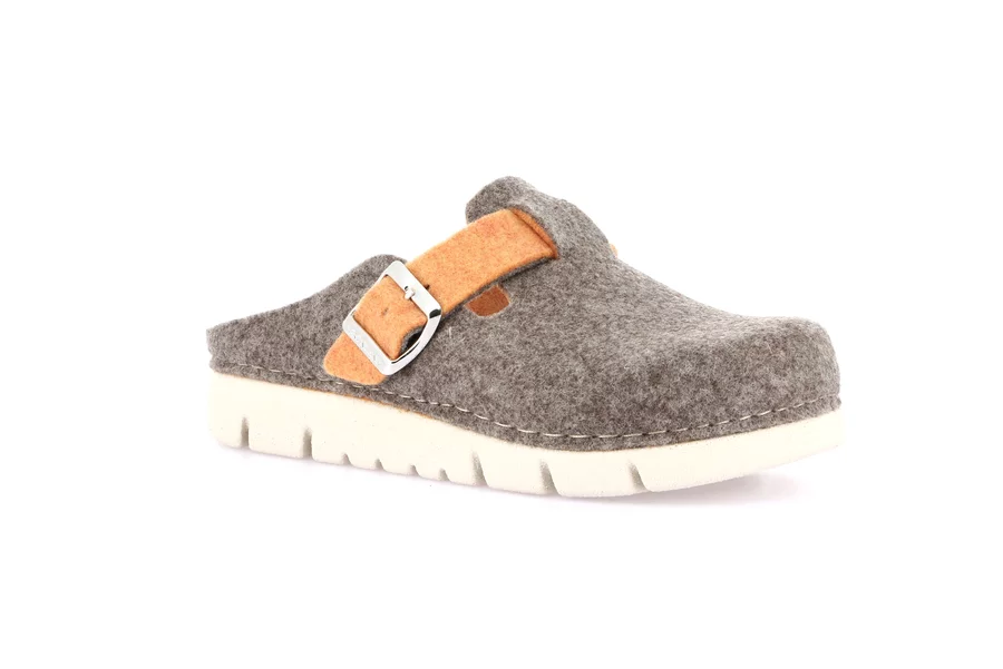 Recycled felt slipper | HATE CI2953 - BEIGE-ARANCIO | Grünland