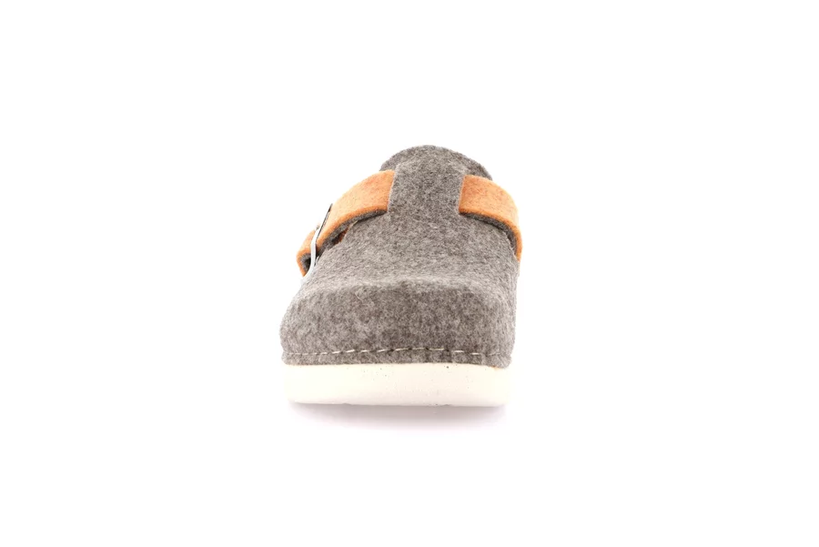 Recycled felt slipper | HATE CI2953 - BEIGE-ARANCIO | Grünland