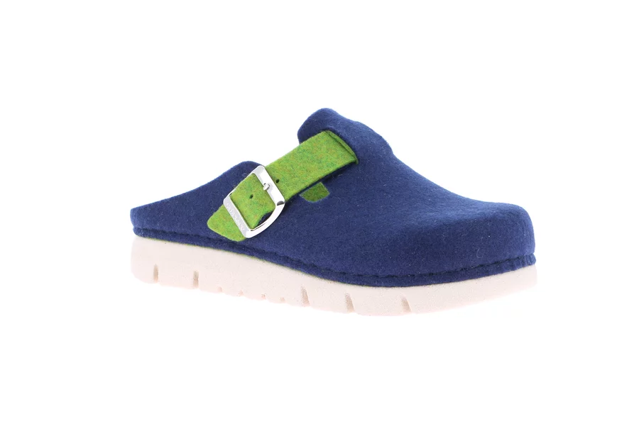 Recycled felt slipper | HATE CI2953 - BLU-VERDE | Grünland