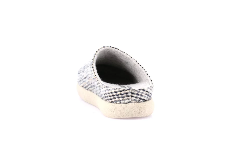 Regenerated wool slipper | HOLL CI2954 - BLUE | Grünland