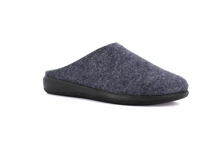 Men's felt slipper | LASO CI2958 - BLUE | Grünland