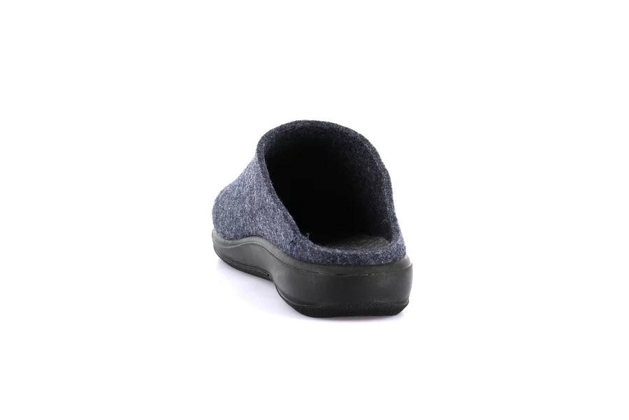 Men's felt slipper | LASO CI2958 - BLUE | Grünland