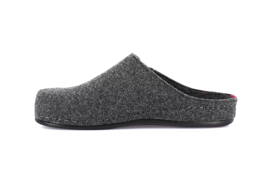 Felt slipper with side elastic | REPS CI2960 - ANTRACITE | Grünland