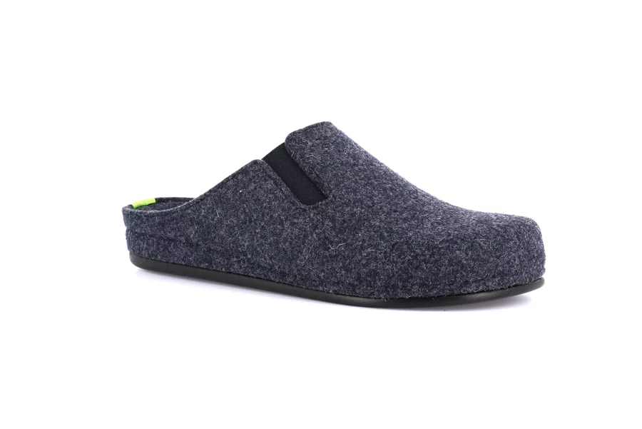 Ciabatta in feltro con elastico laterale | REPS CI2960 - NAVY | Grünland