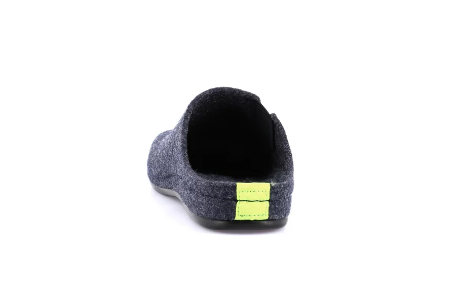 Felt slipper with side elastic | REPS CI2960 - NAVY | Grünland