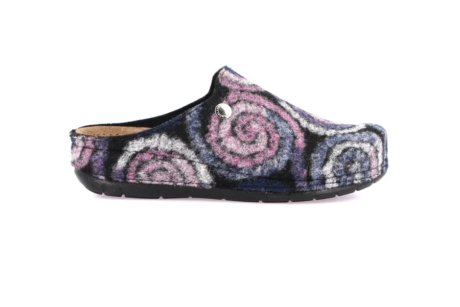 Woll slipper | PRAU CI2963 - NERO-MULTI | Grünland