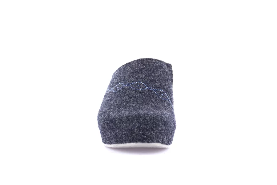 Recycled wool slipper with wedge | RAPY CI2970 - NAVY | Grünland