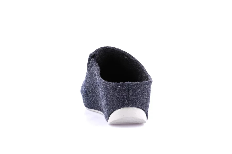 Recycled wool slipper with wedge | RAPY CI2970 - NAVY | Grünland