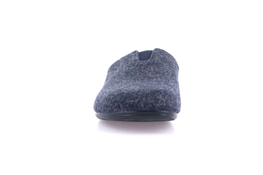 Ciabatta uomo ORMI in feltro CI3189 - BLU-LIME | Grünland