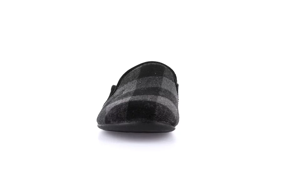 Ciabatta uomo tartan | LECY CI3197 - NERO | Grünland