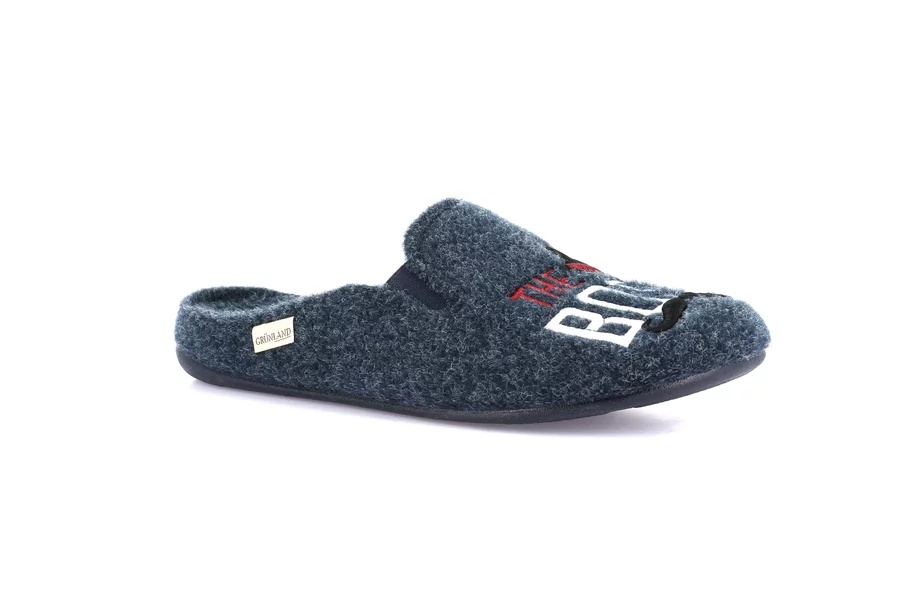 Ciabatte Grunland Junior LUCE CB1537 – Sintetico Blu, Suola In Gomma, Interno In Sintetico, Modello Bambino