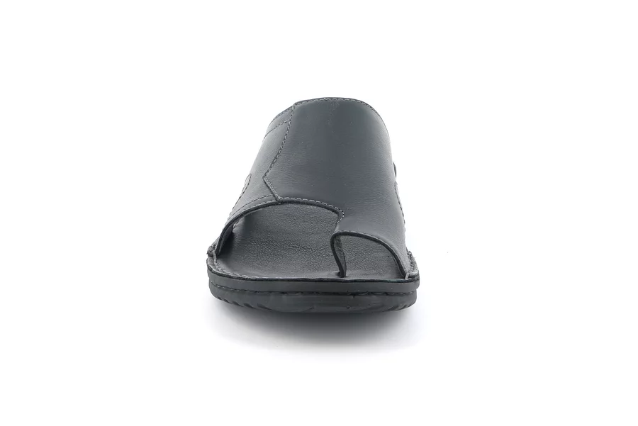 Flip-flop in genuine leather | LAPO CI3505 - BLACK | Grünland