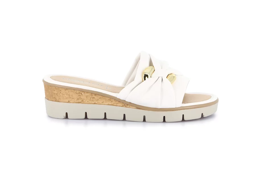 Comfort slipper with wedge | PAFO CI3695 - WHITE | Grünland