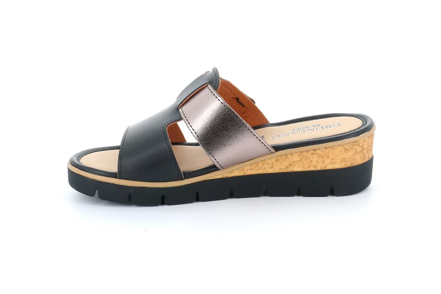 Comfort slipper with wedge | PAFO CI3696 - BLACK | Grünland