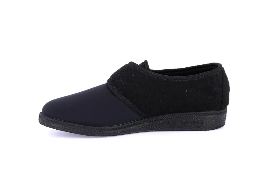 Pantofola da donna in tessuto PA0004 - NERO | Grünland