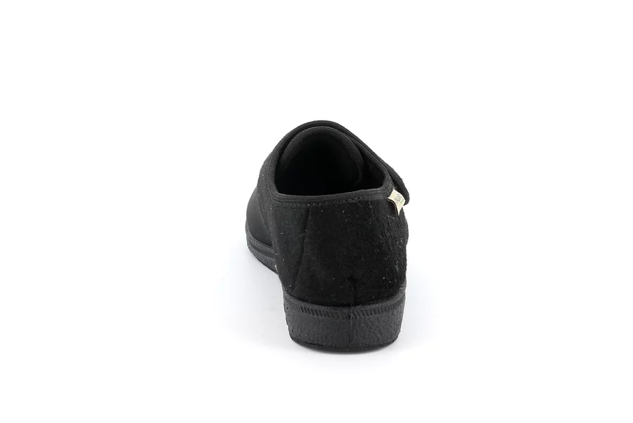 Women's slipper in fabric PA0004 - BLACK | Grünland